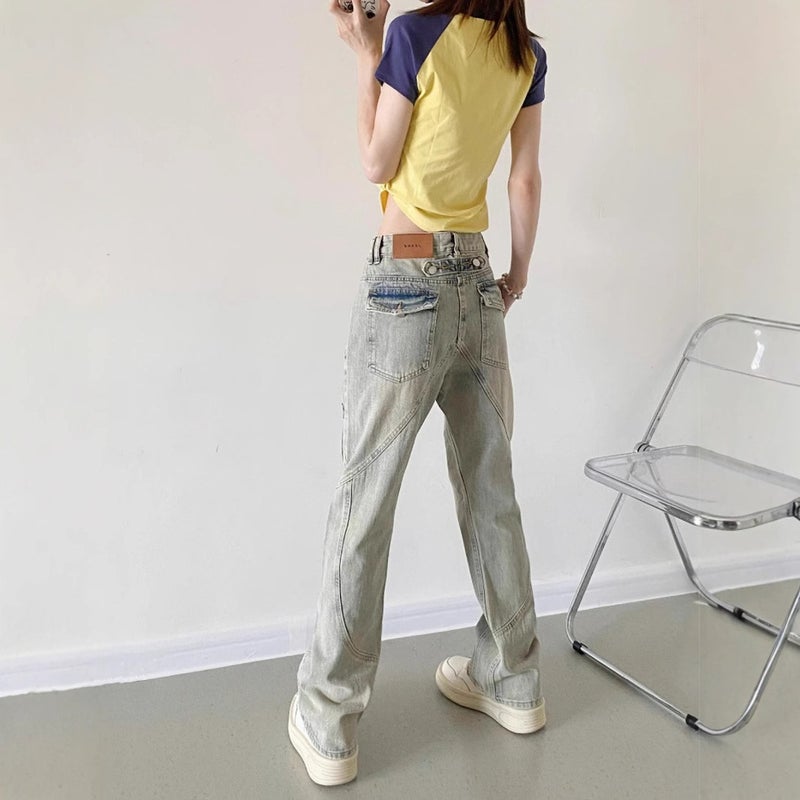 Unisex Classic Denim Jeans Loose Fit Daily Outdoor Wear - Image 3
