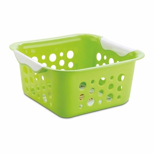 Nayasa Spotty Fruit Basket Set of 2 | Small | Fruit Basket for Kitchen | Plastic Tokri for Vegetables | Plastic Baskets for Vegetables | No. 1 | Green - Image 2