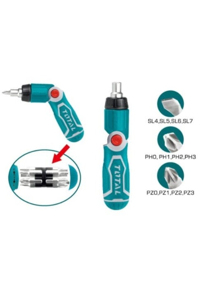 Total 13-in-1 Ratchet Screwdriver Set – Multi-Functional Precision Tool Kit with Interchangeable Bits, Ergonomic Handle for DIY, Electrical & Mechanical Work - Image 2