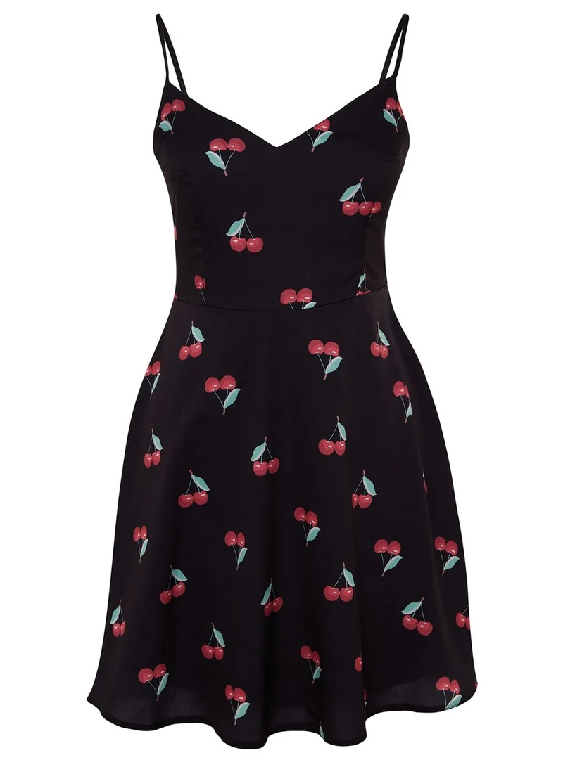 trendyol Strappy Printed Skater Dress
