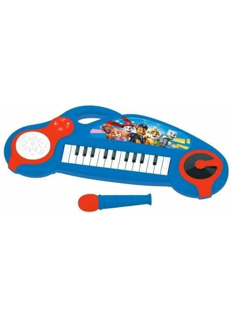 Lexibook Paw Patrol Electronic Piano | For Kids and Boys | Light Effects | Microphone | Drums | Built-in Speaker | DJ Player | Blue/Red - Image 2