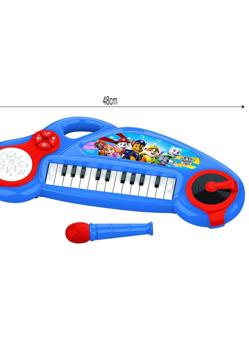 Lexibook Paw Patrol Electronic Piano | For Kids and Boys | Light Effects | Microphone | Drums | Built-in Speaker | DJ Player | Blue/Red - Image 3