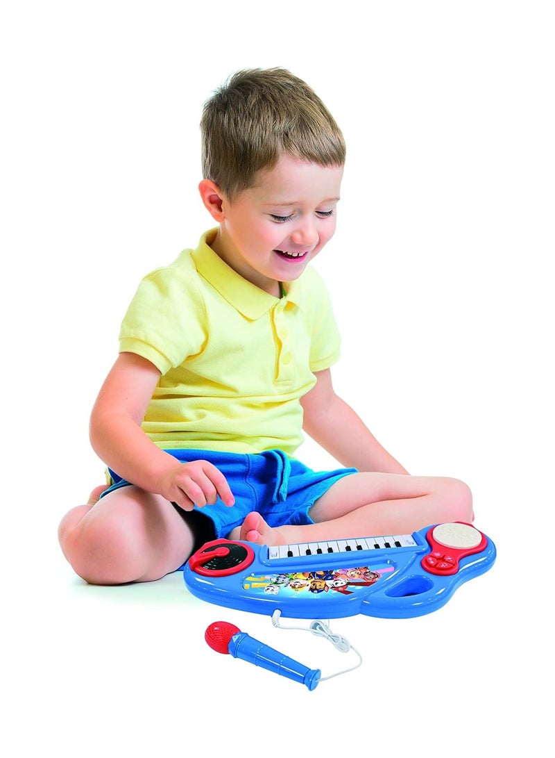 Lexibook Paw Patrol Electronic Piano | For Kids and Boys | Light Effects | Microphone | Drums | Built-in Speaker | DJ Player | Blue/Red - Image 4