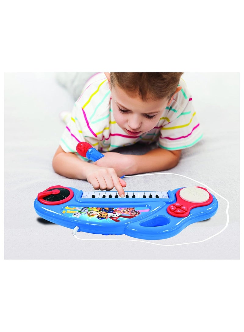 Lexibook Paw Patrol Electronic Piano | For Kids and Boys | Light Effects | Microphone | Drums | Built-in Speaker | DJ Player | Blue/Red - Image 5