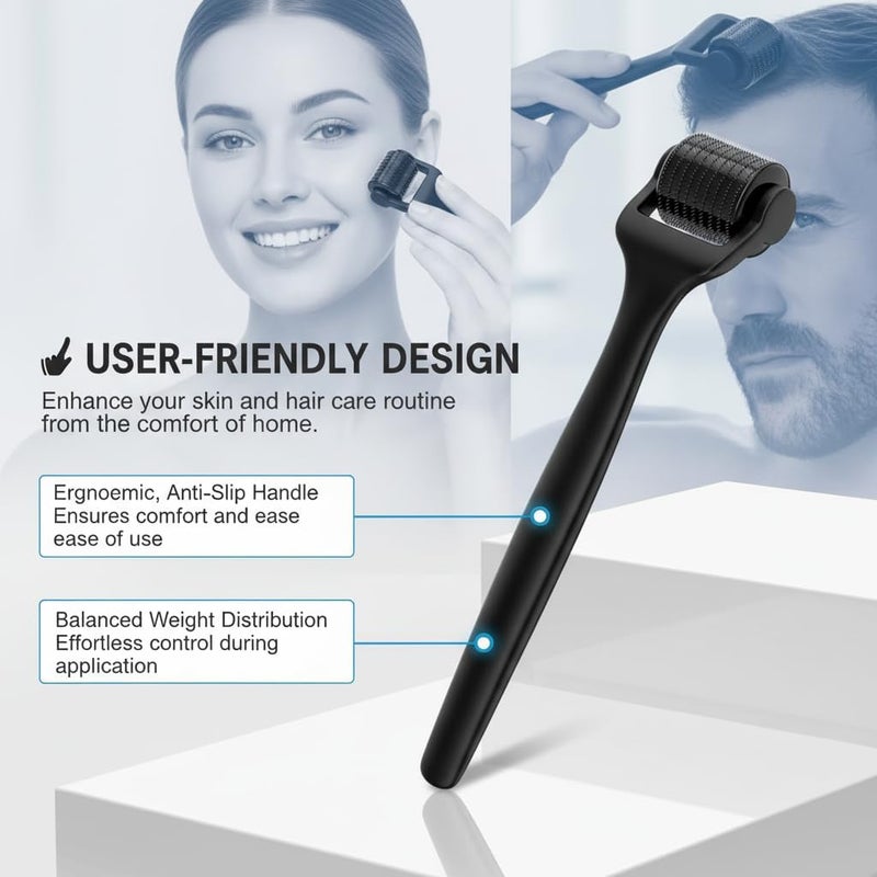 KASTWAVE 0.3mm Derma Roller Kit for Hair, Beard and Face Rejuvenation - Micro Needle Skin Tool for Men and Women - Scalp Stimulator and Anti-Aging Facial Roller - Image 3