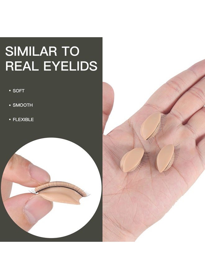 Pretty memory رأس دمية للرموش مع 2 زوج من جفون التدريب القابلة للإزالة، رأس دمية رموش واقعي، لوازم تمديد الرموش بلمسة ناعمة للتدريب - Image 3