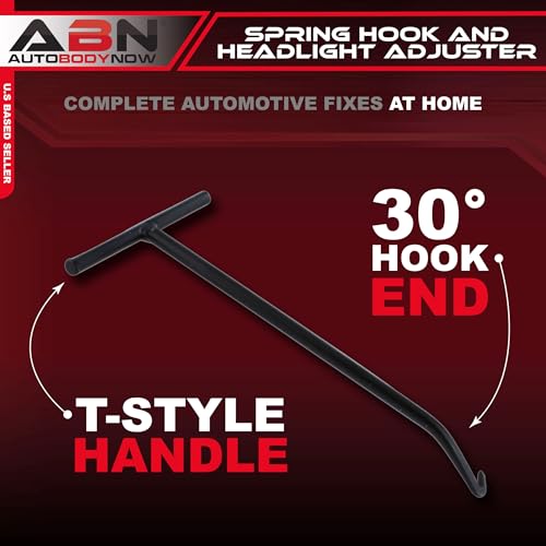 ABN Brake Spring Hook & Headlight Adjuster w/T-Handle, Angled Hook – Vehicle Springs Removal, Installation, Adjustment - Image 2