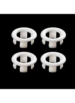 OCTOBER 4-Pack Sink Circular Overflow Hollow Ring,Overflow Drain Cover,Kitchen Bathroom Sink Hole Round Basin Cover,Bath Sink Hole Overflow Drain Cap Insert in Hole Spares (White)  - Image 1