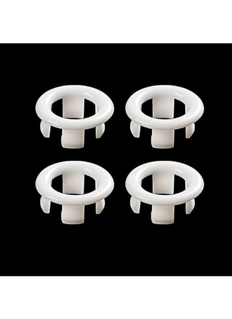 4-Pack Sink Circular Overflow Hollow Ring,Overflow Drain Cover,Kitchen Bathroom Sink Hole Round Basin Cover,Bath Sink Hole Overflow Drain Cap Insert in Hole Spares (White)