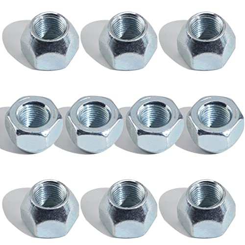 iBroPrat 10pcs 1/2-20 Inch Trailer Lug Nuts Zinc Plated 509 Tire Lugs Wheel Nuts 50-53911 Open End Acorn Lug Nuts for 1/2" Wheel Lug Studs RV Truck Tire Bolt - Image 1