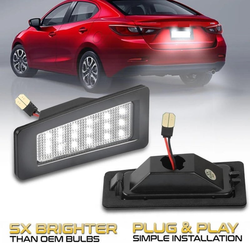 DEMULAX White LED License Plate Light for Mazda - Image 2