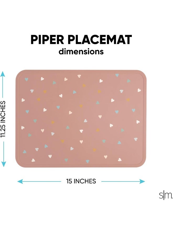 Simple Modern Silicone Placemat for Baby, Toddlers, Kids | Non-Slip Baby Eating Table Food Mat for Restaurants and Dining Table | Piper Collection | Under Construction - Image 2