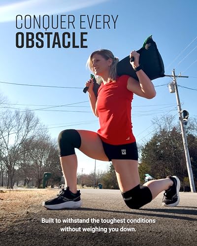 MudGear Knee Pads Durable Lightweight Compression Knee Sleeves with Silicone Grip for Obstacle Course Racing Tactical Training Spartan Race Mud Runs Ninja Warrior Fitness Workouts Medium - Image 3