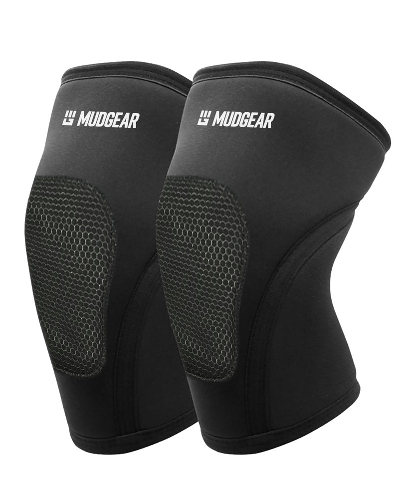 MudGear Knee Pads Durable Lightweight Compression Knee Sleeves with Silicone Grip for Obstacle Course Racing Tactical Training Spartan Race Mud Runs Ninja Warrior Fitness Workouts Medium - Image 2