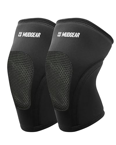 MudGear Knee Pads Durable Lightweight Compression Knee Sleeves with Silicone Grip for Obstacle Course Racing Tactical Training Spartan Race Mud Runs Ninja Warrior Fitness Workouts Medium - Image 1