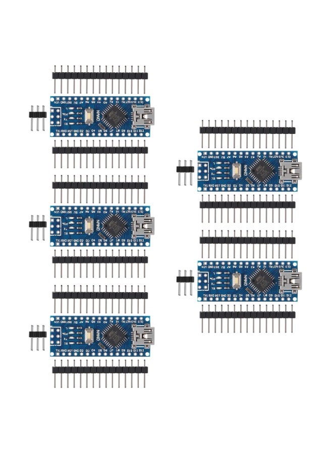 5 قطع لوحة متحكم دقيق Mini Nano V3.0 ATmega328P 5V 16M بمنفذ Mini USB متوافقة مع Arduino Nano - Image 1