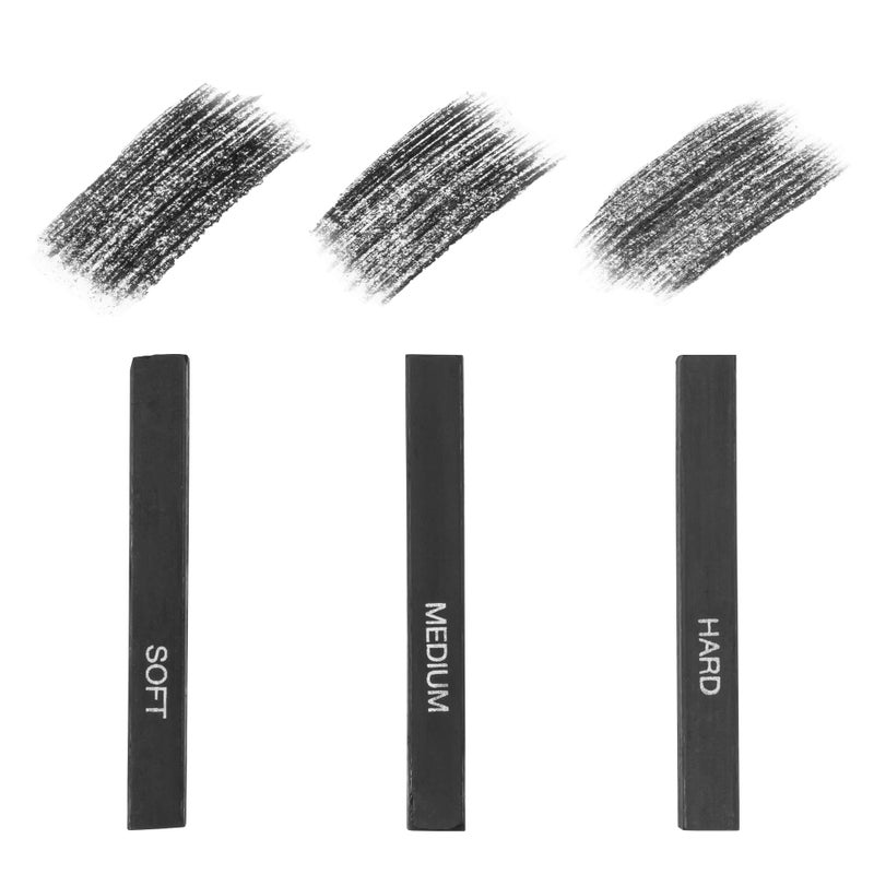 Pacific Arc Pacific Arc Compressed Charcoal Sticks Soft 12 Pack for Drawing, Sketching, and Shading  - Image 2