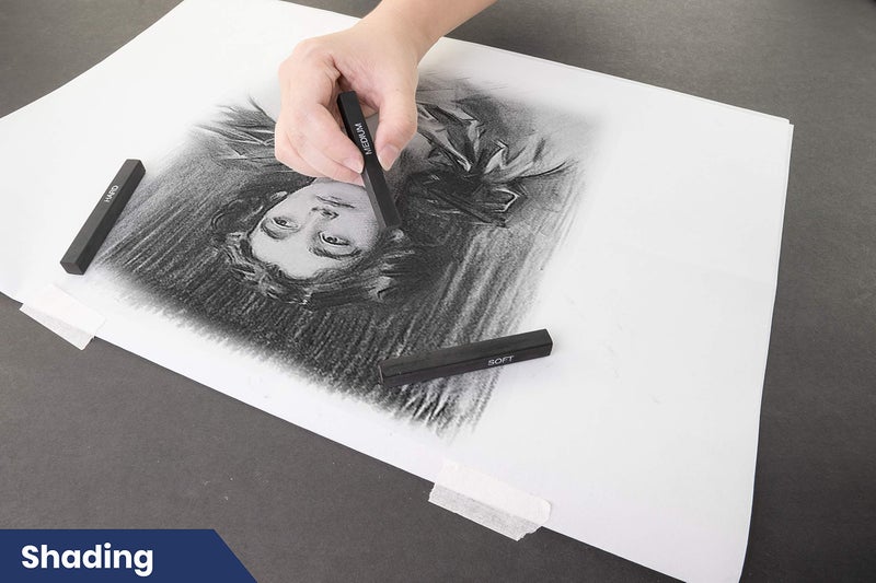Pacific Arc Pacific Arc Compressed Charcoal Sticks Soft 12 Pack for Drawing, Sketching, and Shading  - Image 5