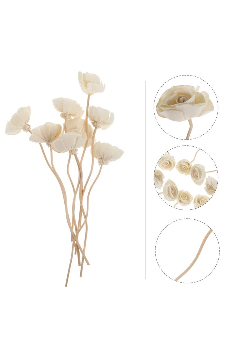 8pcs Rattan Reed Diffuser Sticks Flower Shaped Oil Diffuser Sticks Essential Oil Diffuser Sticks Refill for Home Fragrance