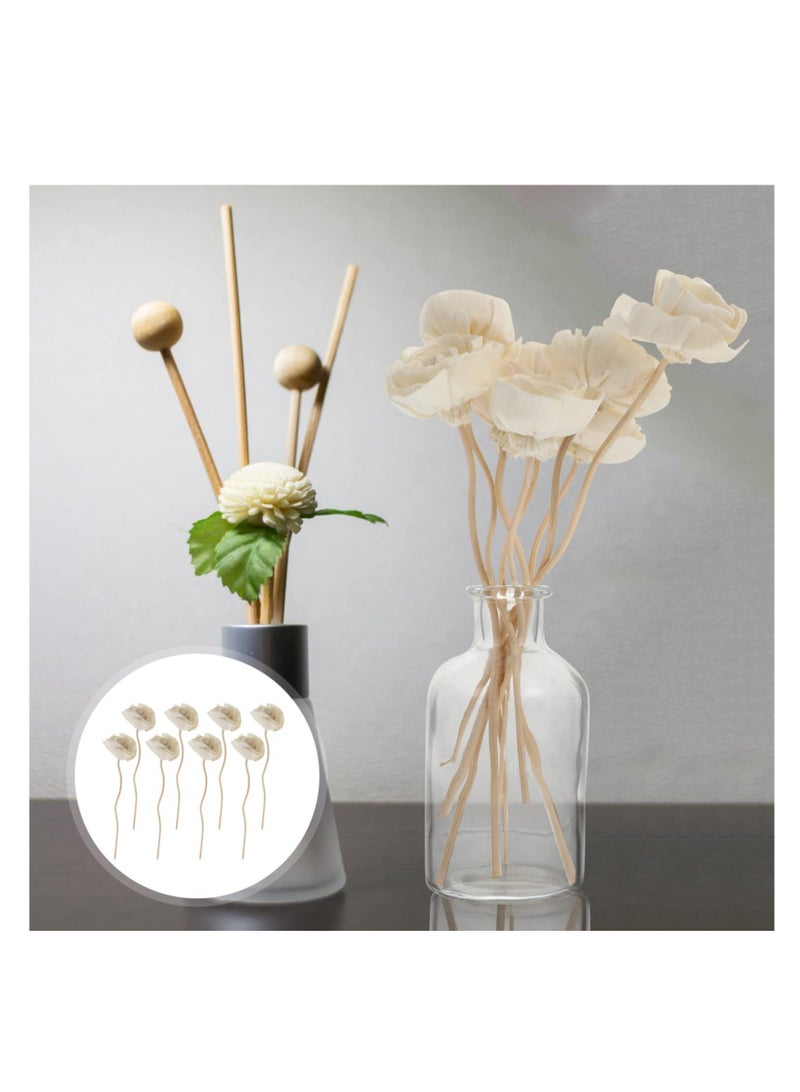 8pcs Rattan Reed Diffuser Sticks Flower Shaped Oil Diffuser Sticks Essential Oil Diffuser Sticks Refill for Home Fragrance