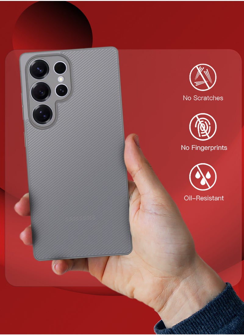 CATANES ( for Galaxy S25 Ultra ) Case Air Skin Line Design Back Cover Sturdy Durable Ultra-Thin Case Drop Protection Cover Clear - Dark Grey  - Image 5