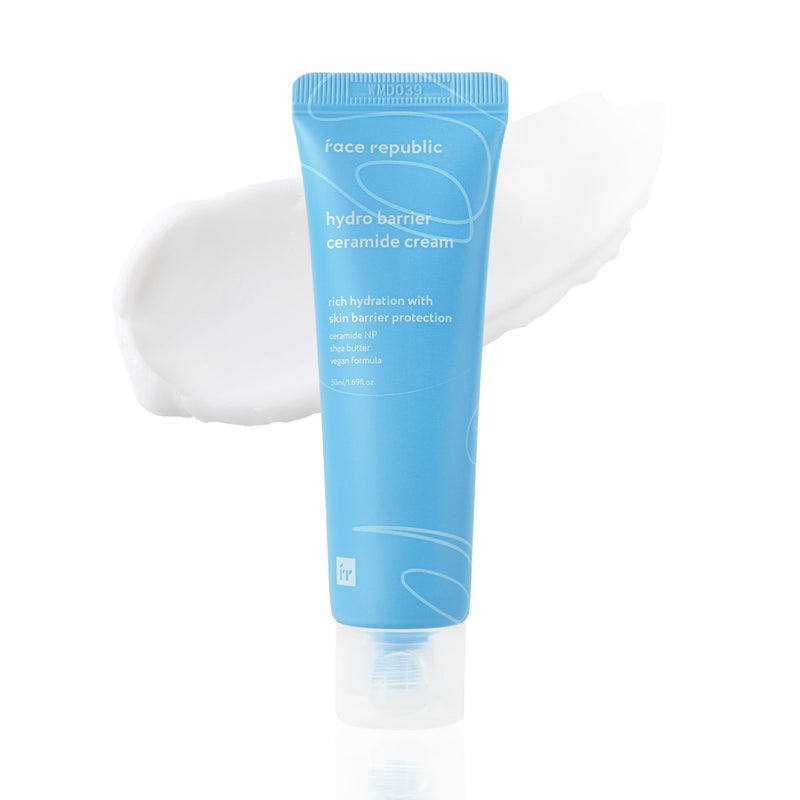Face Republic Hydro Barrier Ceramide Cream 50ml 169 fl oz  Rich Cream for Extra Dry Skin  Deep Moisture Skin Barrier Protection Skin Relief  Ceramide Shea Butter  Vegan Korean Skin Care