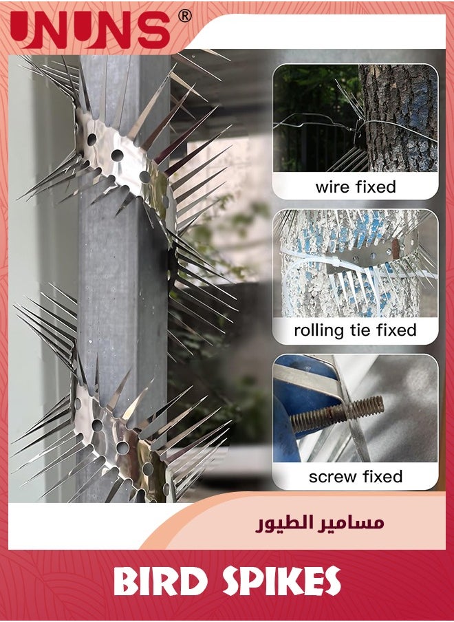 UNUNS - Bird Spikes,1M Raccoon Squirrel Spikes Deterrent,Keep Squirrel Pigeon Crow Away,No More Bird Nests,Good For Wall Barns Fence Roof And Squirrel Guard Baffle - Image 1