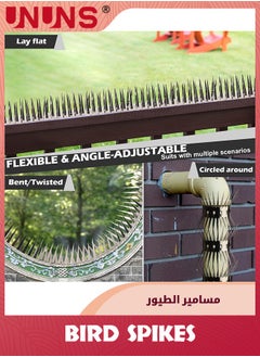 UNUNS Bird Spikes,1M Raccoon Squirrel Spikes Deterrent,Keep Squirrel Pigeon Crow Away,No More Bird Nests,Good For Wall Barns Fence Roof And Squirrel Guard Baffle  - Image 5