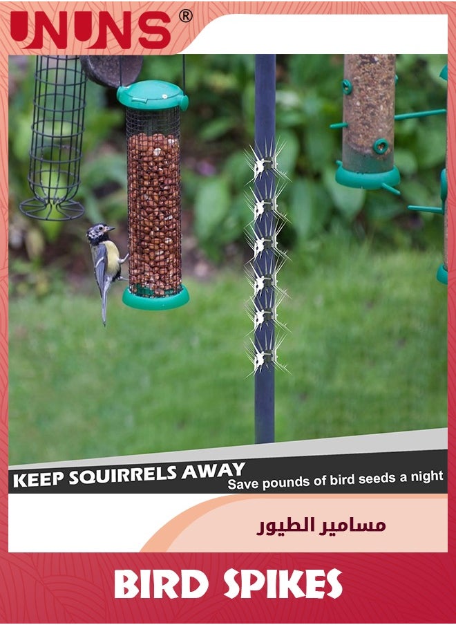 UNUNS - Bird Spikes,1M Raccoon Squirrel Spikes Deterrent,Keep Squirrel Pigeon Crow Away,No More Bird Nests,Good For Wall Barns Fence Roof And Squirrel Guard Baffle - Image 1