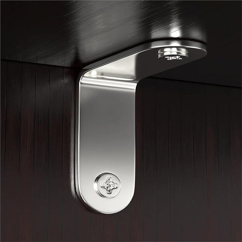 Stainless Steel L Shaped Corner Brackets 30x30x16mm For Shelves Furniture Cabinet Drawer - Image 3