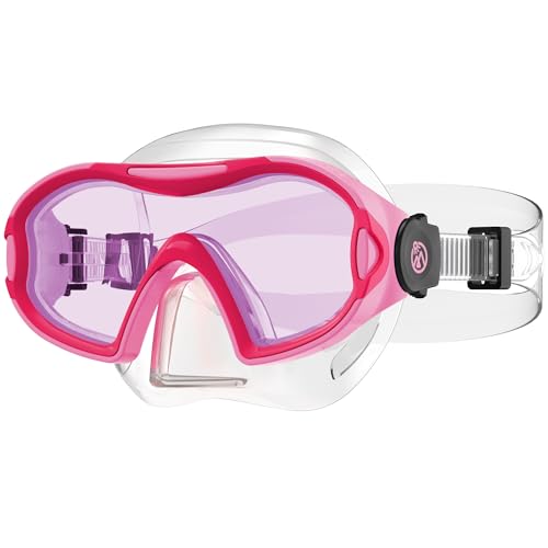OutdoorMaster Stingray Kids Swim Goggles with Nose Cover, Swim Diving Mask for Kids, Anti-Fog Swimming Goggles for Boys and Girls, Age 5-12, Rose - Image 1