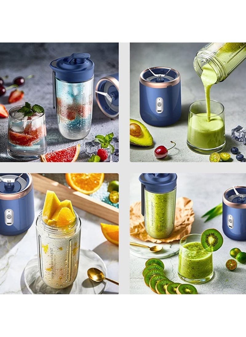 Generic - Mini Juice Blender, Double Juicer mixer Cup with Travel Lid, Wireless Rechargeable Portable Juicer Cup with 2 cups, Personal Size Fresh Juice mixer - Image 1