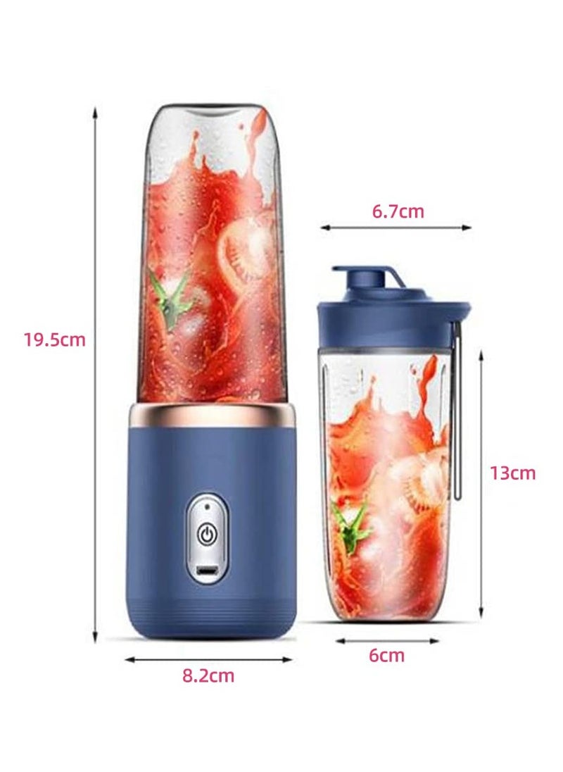 Generic - Mini Juice Blender, Double Juicer mixer Cup with Travel Lid, Wireless Rechargeable Portable Juicer Cup with 2 cups, Personal Size Fresh Juice mixer - Image 1