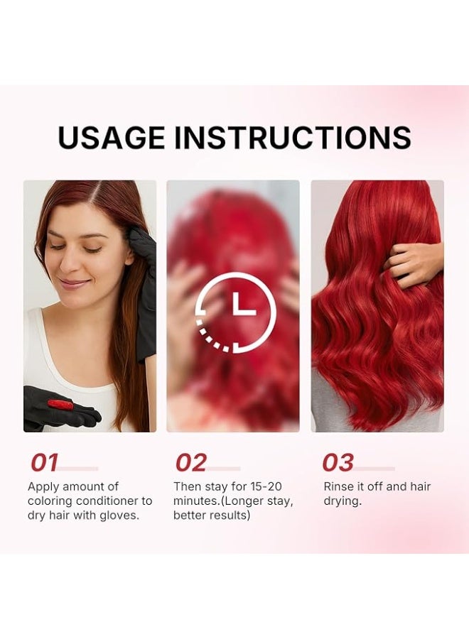 Karseell قناع شعر كارسيل الملون الأحمر 500 مل - Image 2