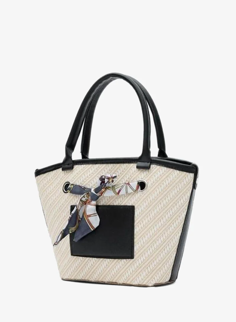 Shule Bags  Modena Brown Hand and Shoulder Bag with Scarf Accessory. for Women | Best Price UAE