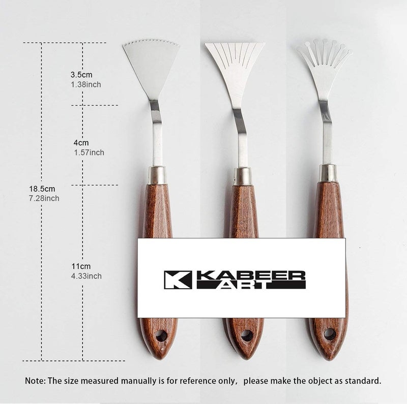 KABEER ART مجموعة سكاكين تشكيل اللوحات الخاصة بتأثيرات كابير الفنية 4 قطع - Image 2