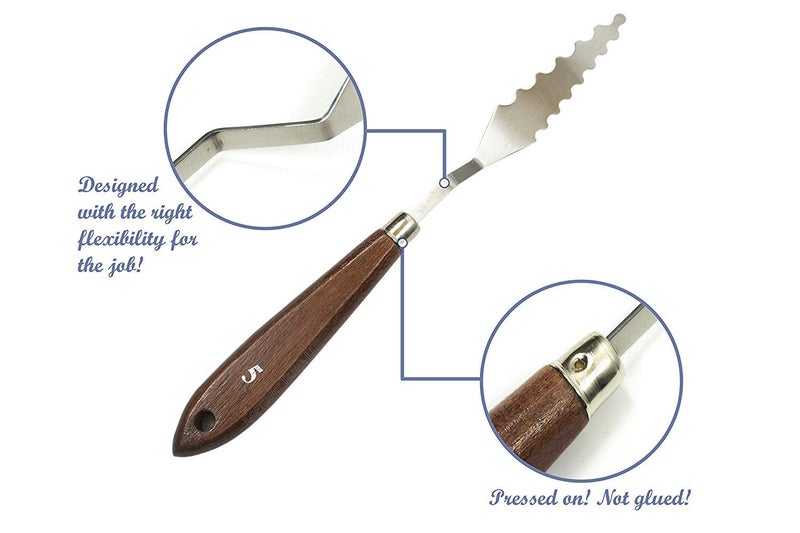 KABEER ART مجموعة سكاكين تشكيل اللوحات الخاصة بتأثيرات كابير الفنية 4 قطع - Image 3