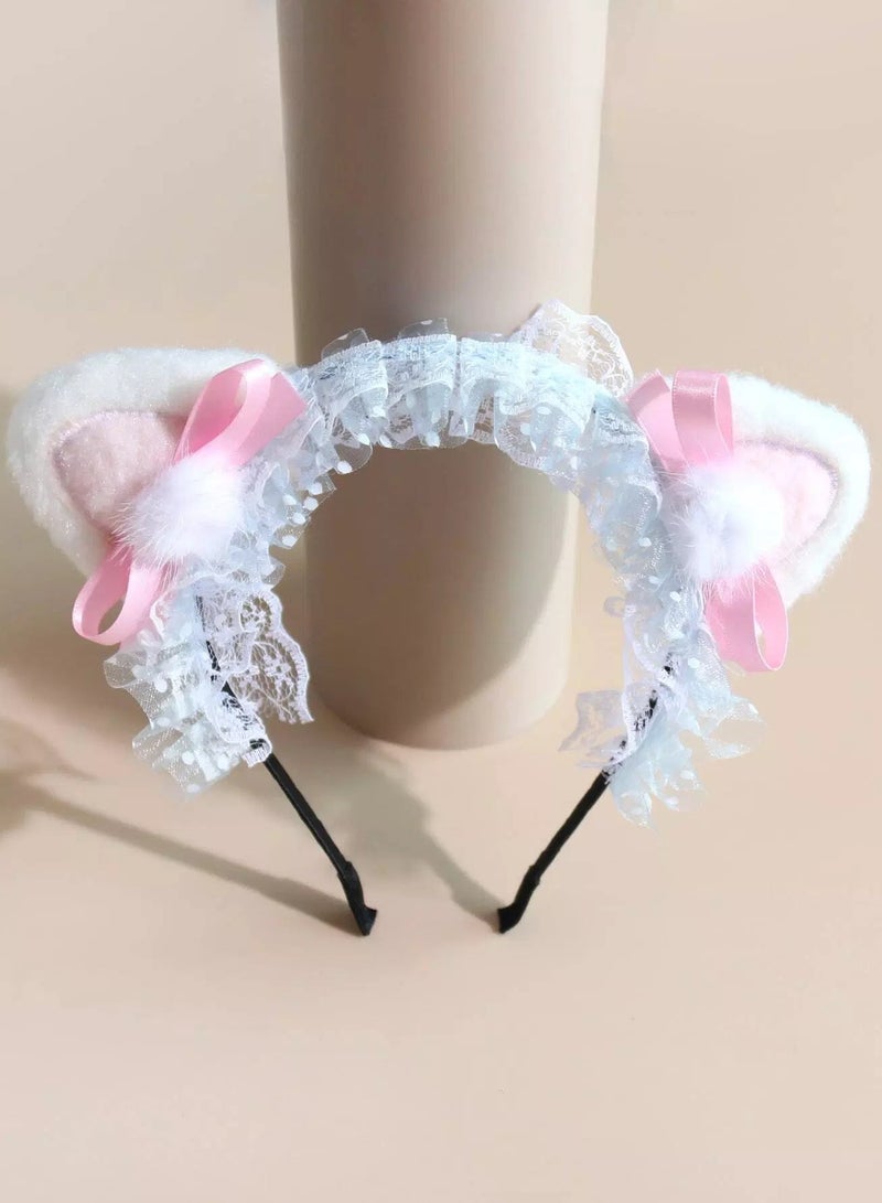 Toddler Girls Lace Decor Hair Hoop  - Image 1