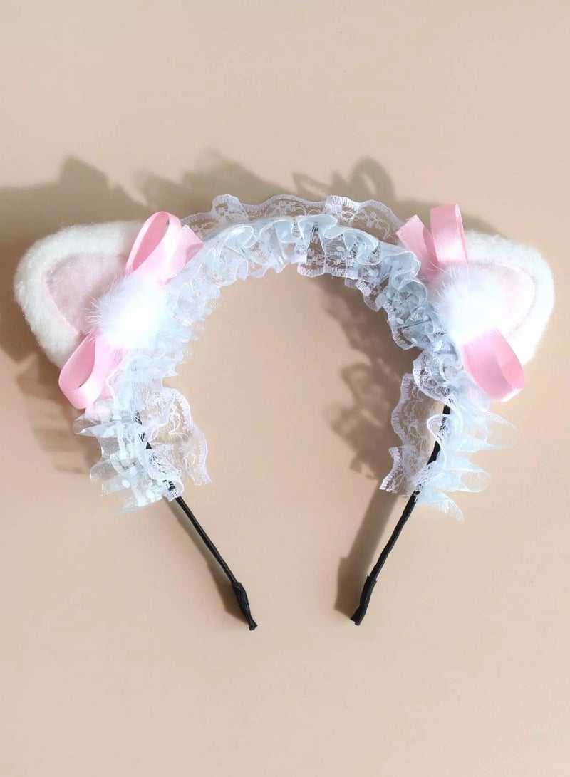 Toddler Girls Lace Decor Hair Hoop  - Image 2