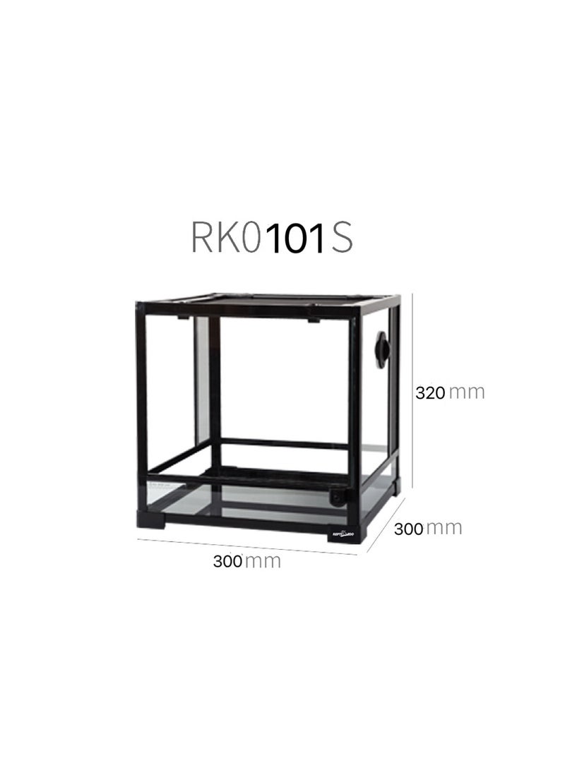 REPTIZOO REPTI ZOO Glass Reptile Terrarium, Front Opening Reptile Tank for Reptile Pets Gecko Lizard Snake, Top Screen Ventilation Escape Proof Lid (RK0101S) - Image 2