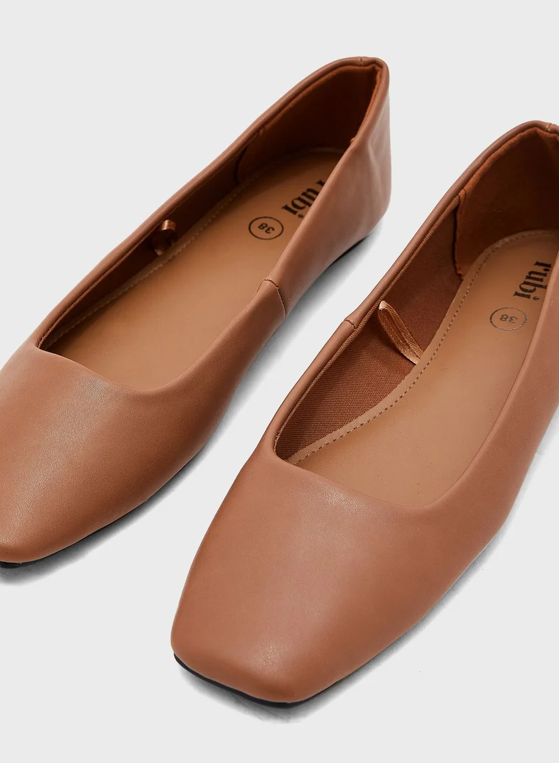 Rubi Square Toe Ballerinas