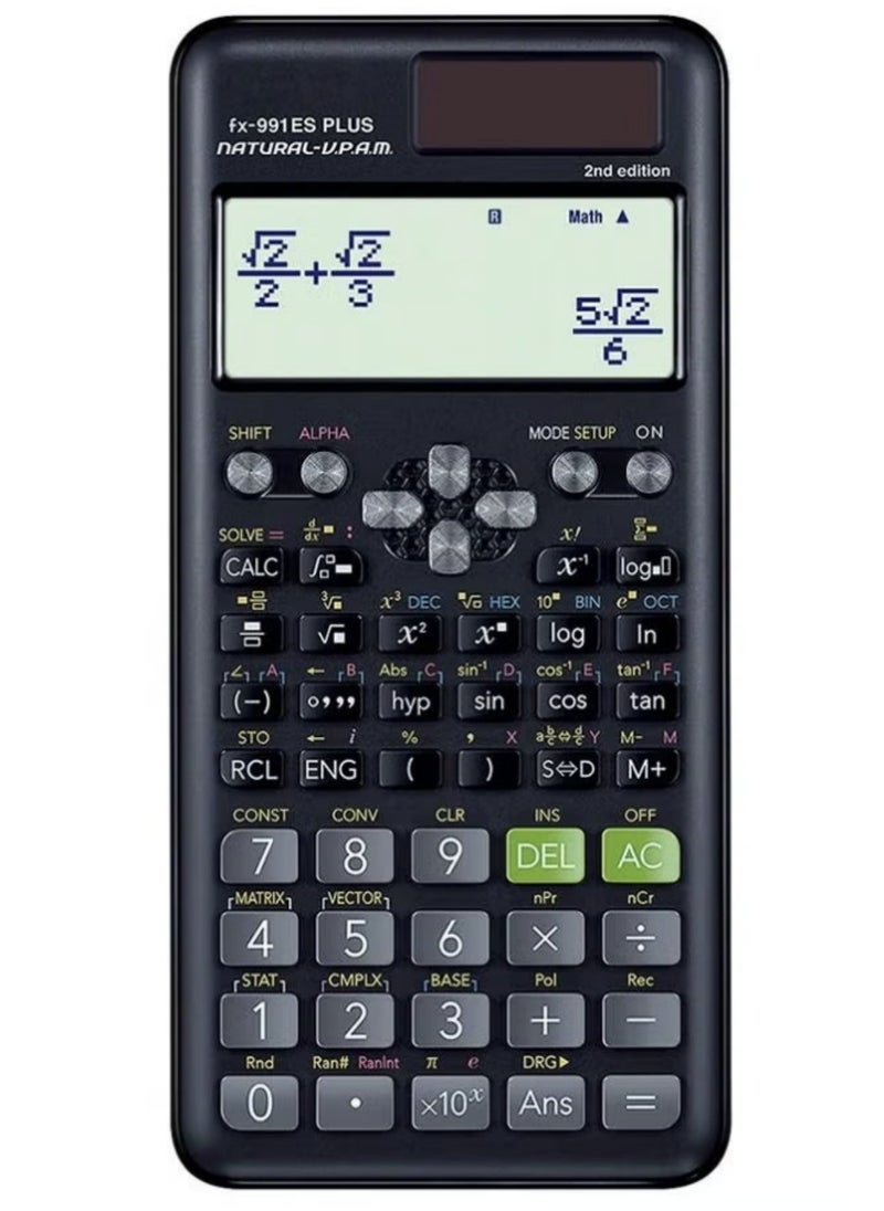 Generic Fx-991Es Plus 2nd Edition Scientific Calculator Black  - Image 1