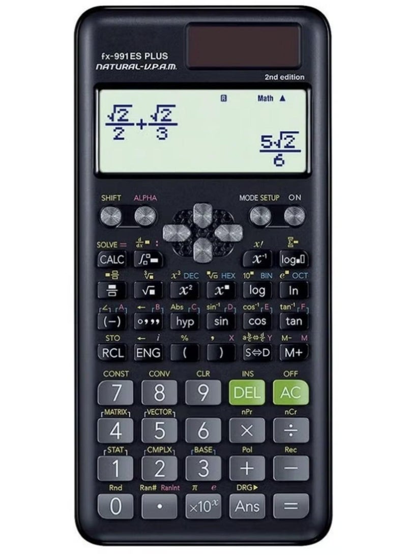 Fx-991Es Plus 2nd Edition Scientific Calculator Black - Image 1