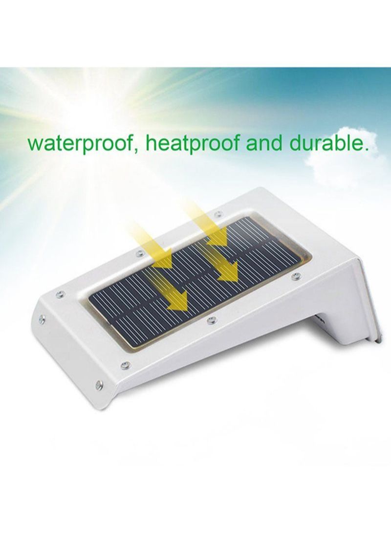 OUTAD Solar Outdoor Sound Control Human Body Induction Wall Light White - Image 2
