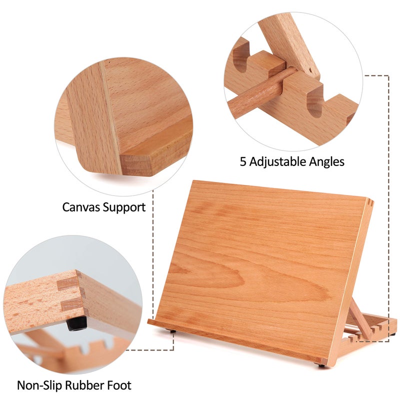 Falling in Art 5-Position Wood Drafting Table Easel Drawing and Sketching Board, 16 1/2 Inches by 12 1/8 Inches - Image 3