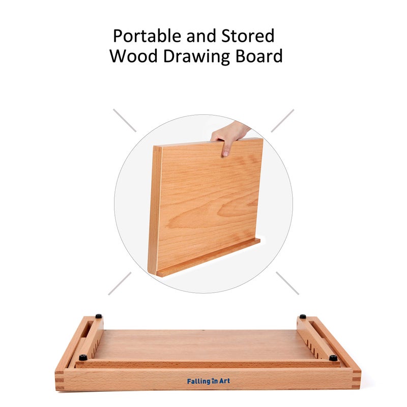 Falling in Art 5-Position Wood Drafting Table Easel Drawing and Sketching Board, 16 1/2 Inches by 12 1/8 Inches - Image 4