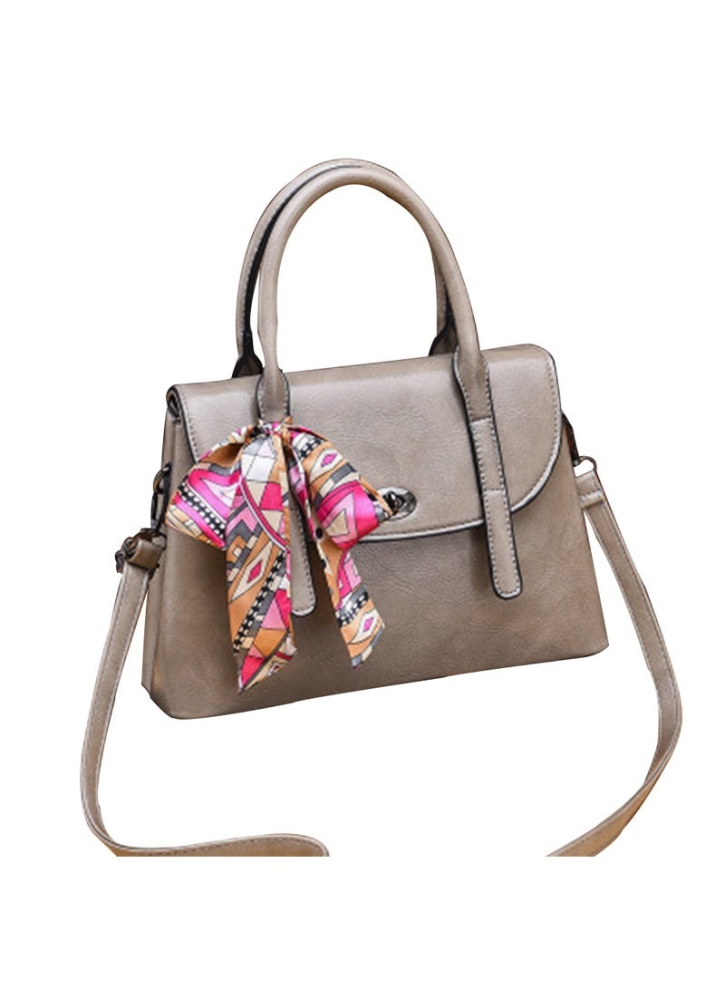 Simple Soft Leather Handbag, Convenient Shoulder Bag, Makeup Storage Bag, Hand-Held Shoulder Messenger Bag 31*13*21cm - Image 2