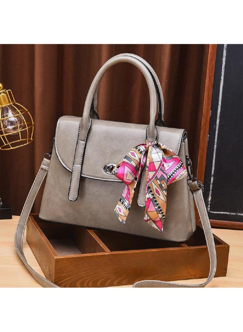 Simple Soft Leather Handbag, Convenient Shoulder Bag, Makeup Storage Bag, Hand-Held Shoulder Messenger Bag 31*13*21cm - Image 3