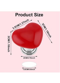Generic 4 Toilet Tank Buttons, Heart-Shaped Toilet Press Long Nails For Women (Color)  - Image 5