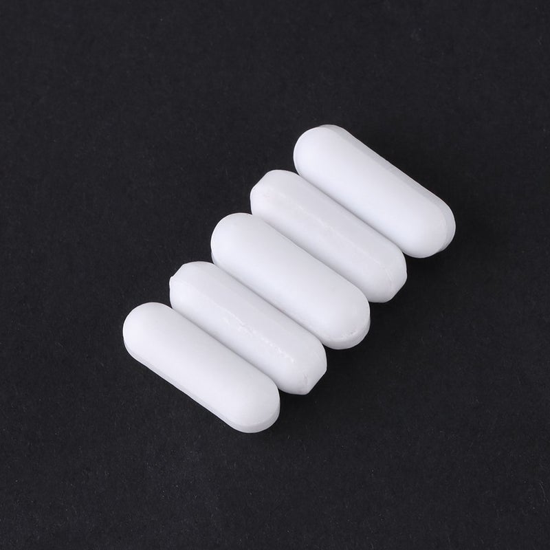هيليتاند 5 قطع من أعواد التحريك المغناطيسية المصنوعة من مادة PTFE، بلون أبيض، للاستخدام في المختبرات؛ مقاسات الأعواد: 5×15 مم. - Image 2